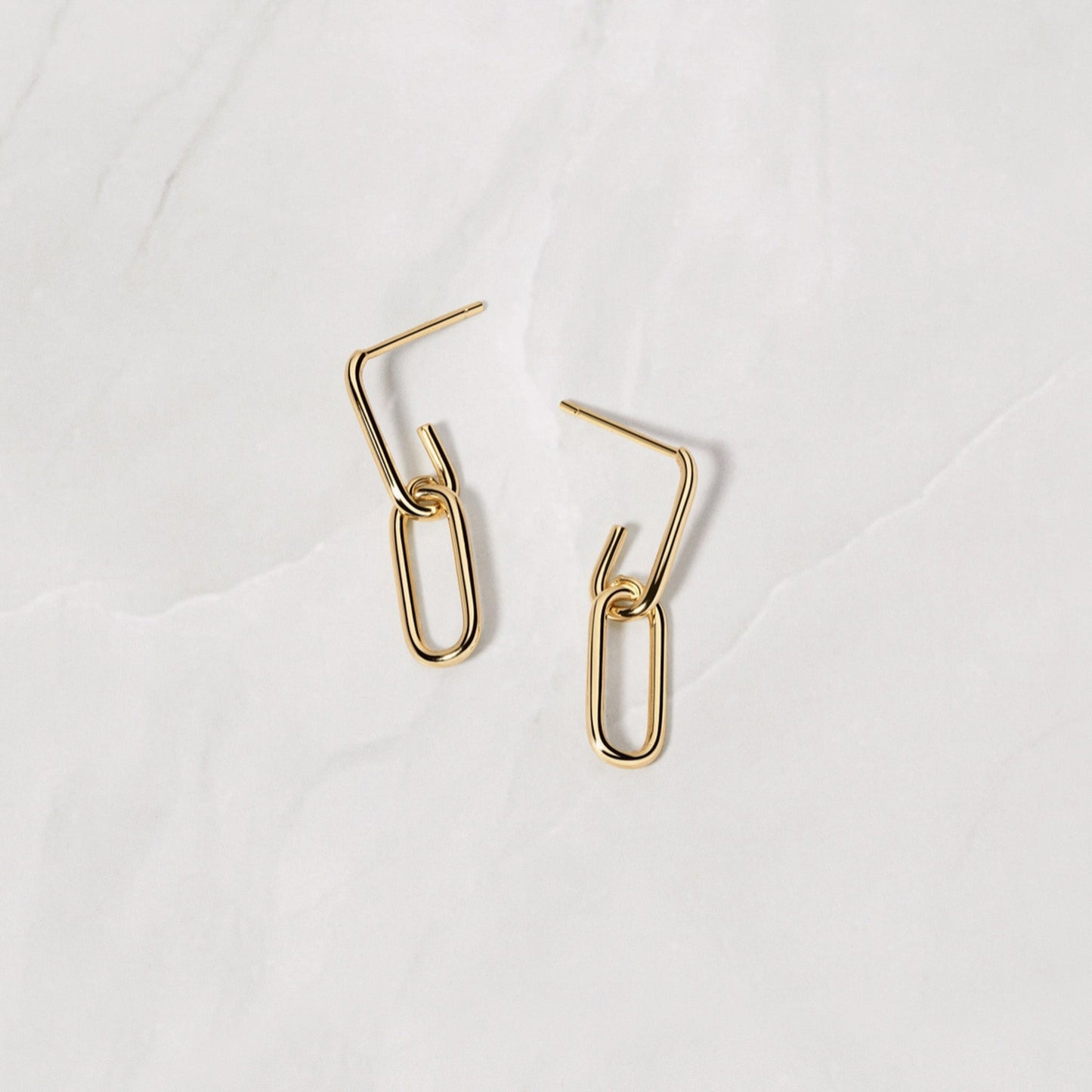 Paperclip Chain Link Earrings - NICKY CLARK INTERIORS