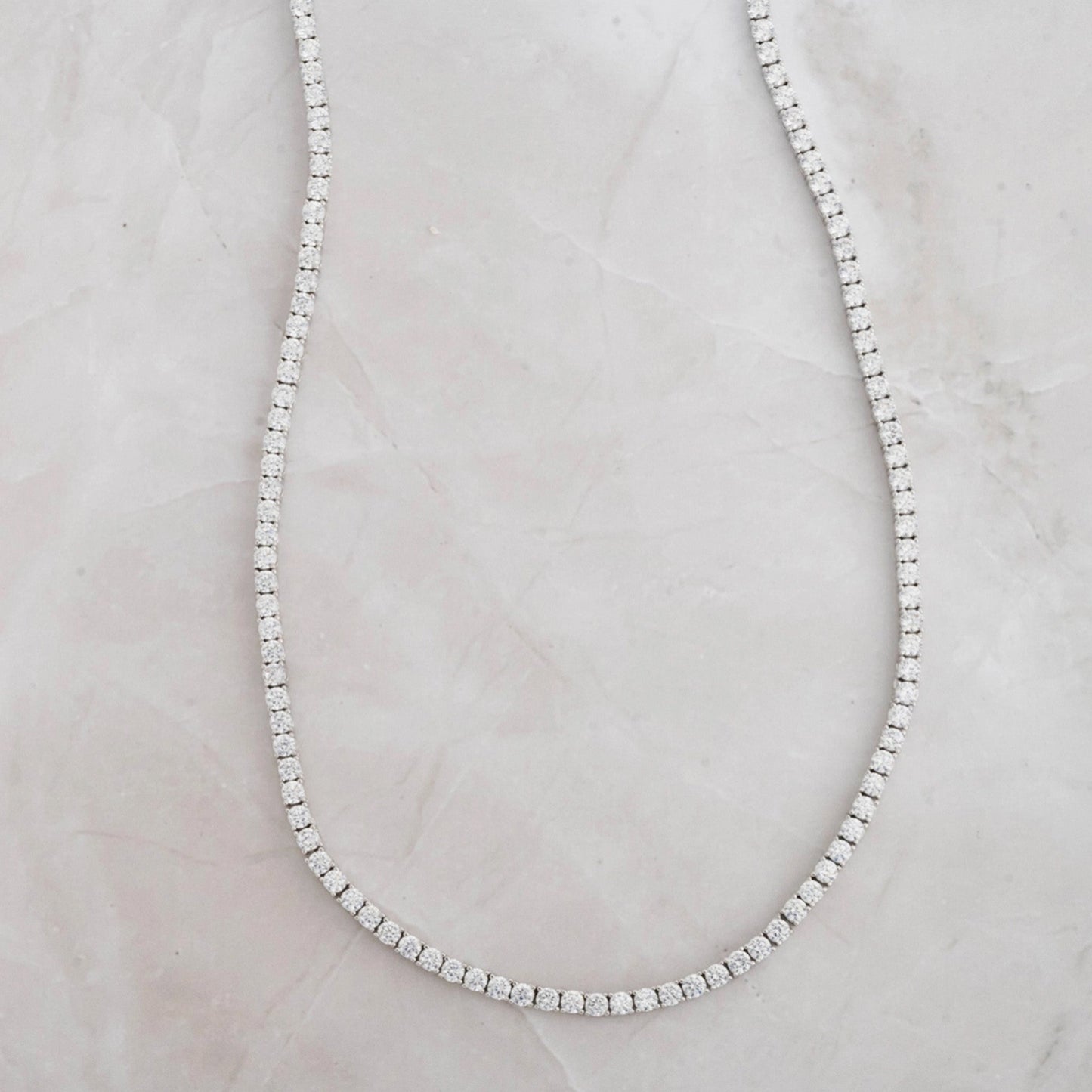 3mm Tennis Necklace - NICKY CLARK INTERIORS