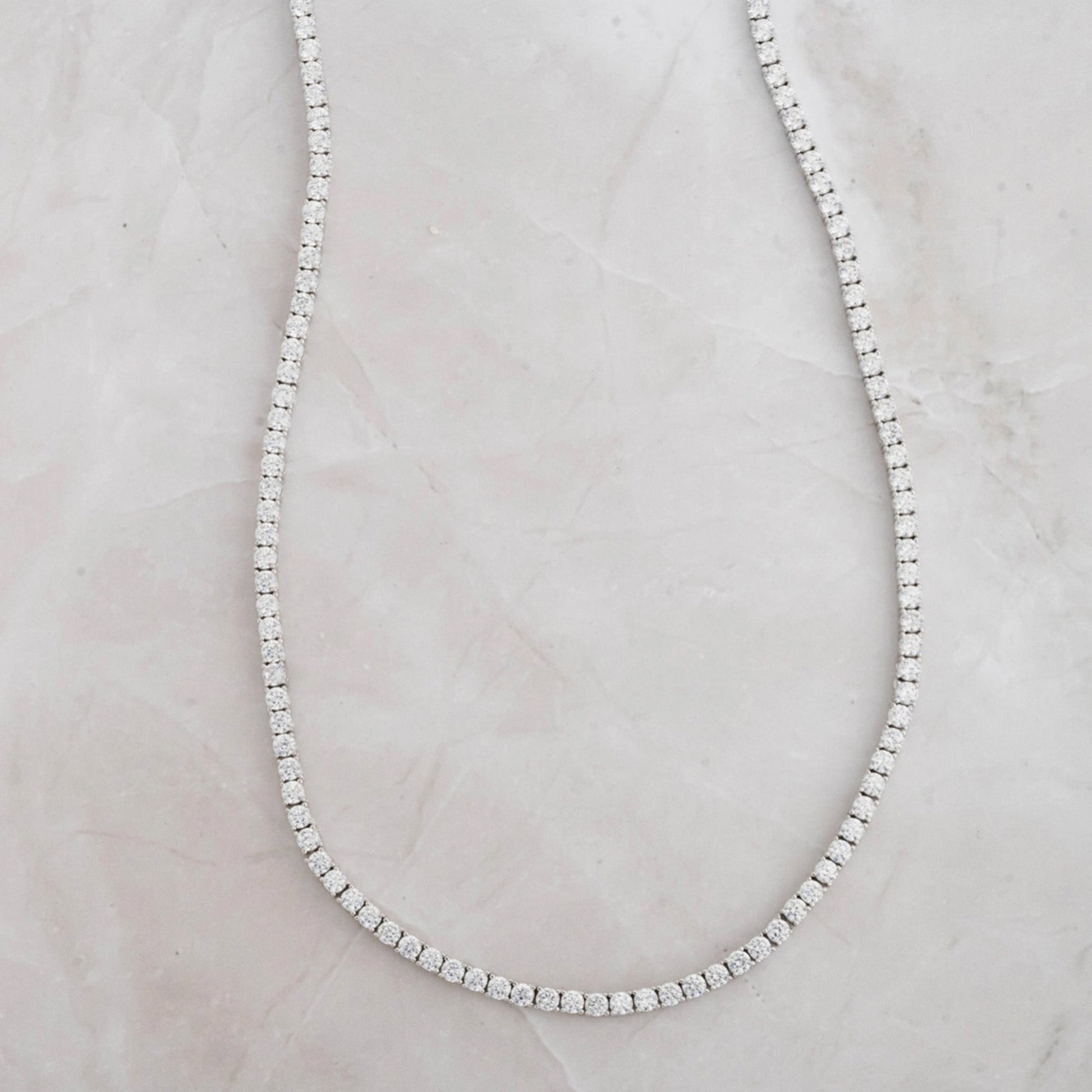 3mm Tennis Necklace - NICKY CLARK INTERIORS