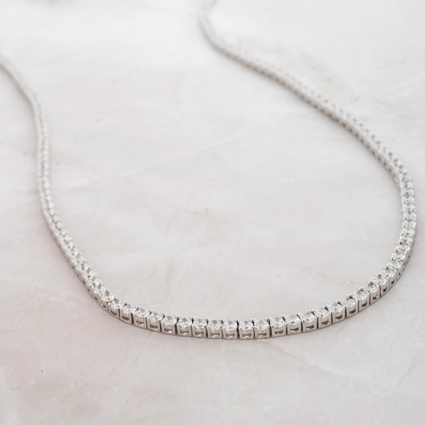 3mm Tennis Necklace - NICKY CLARK INTERIORS