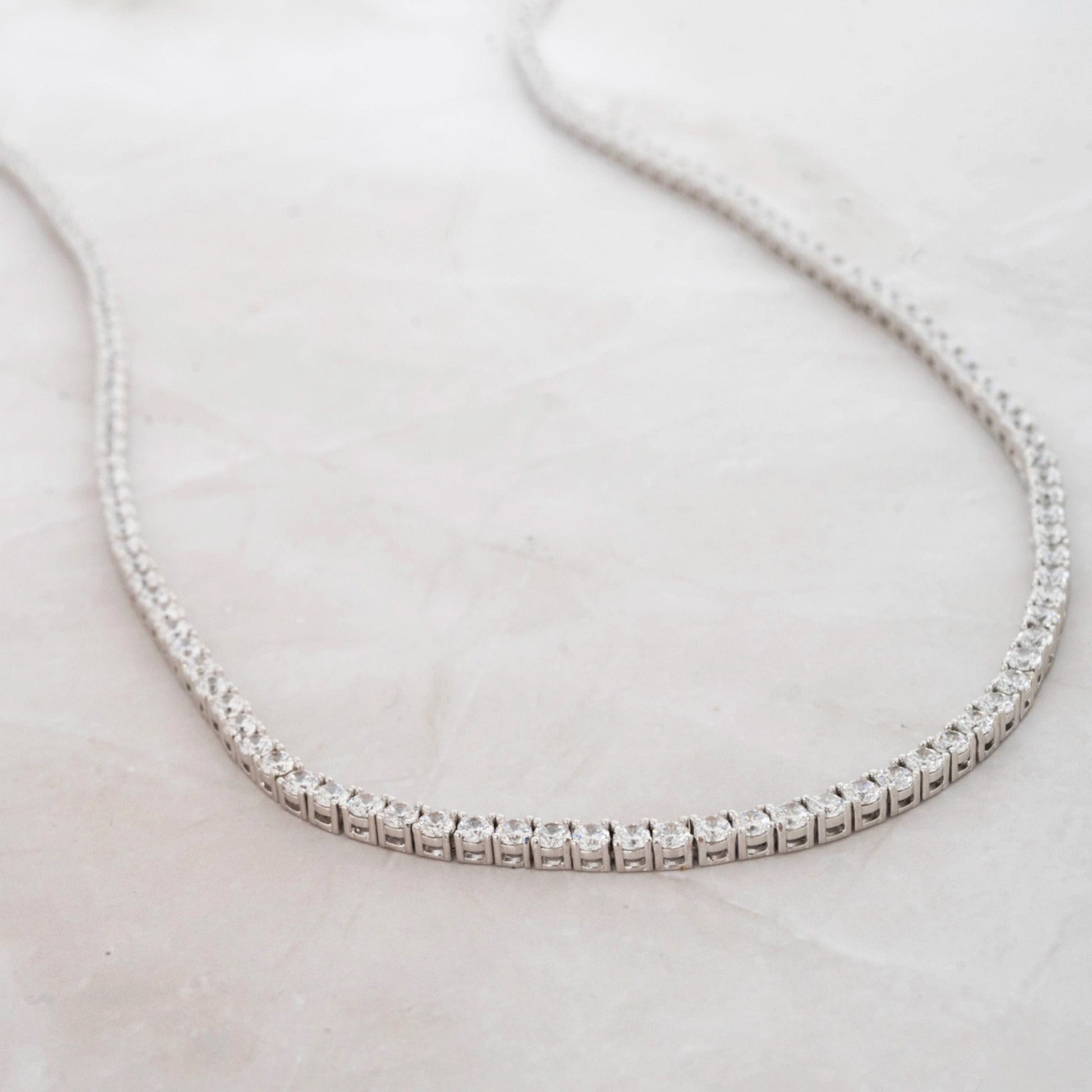 3mm Tennis Necklace - NICKY CLARK INTERIORS