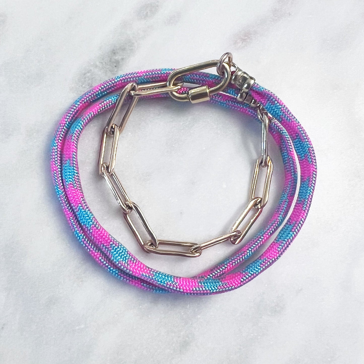 Cord & Gold Chain Bracelet & Necklace - NICKY CLARK INTERIORS