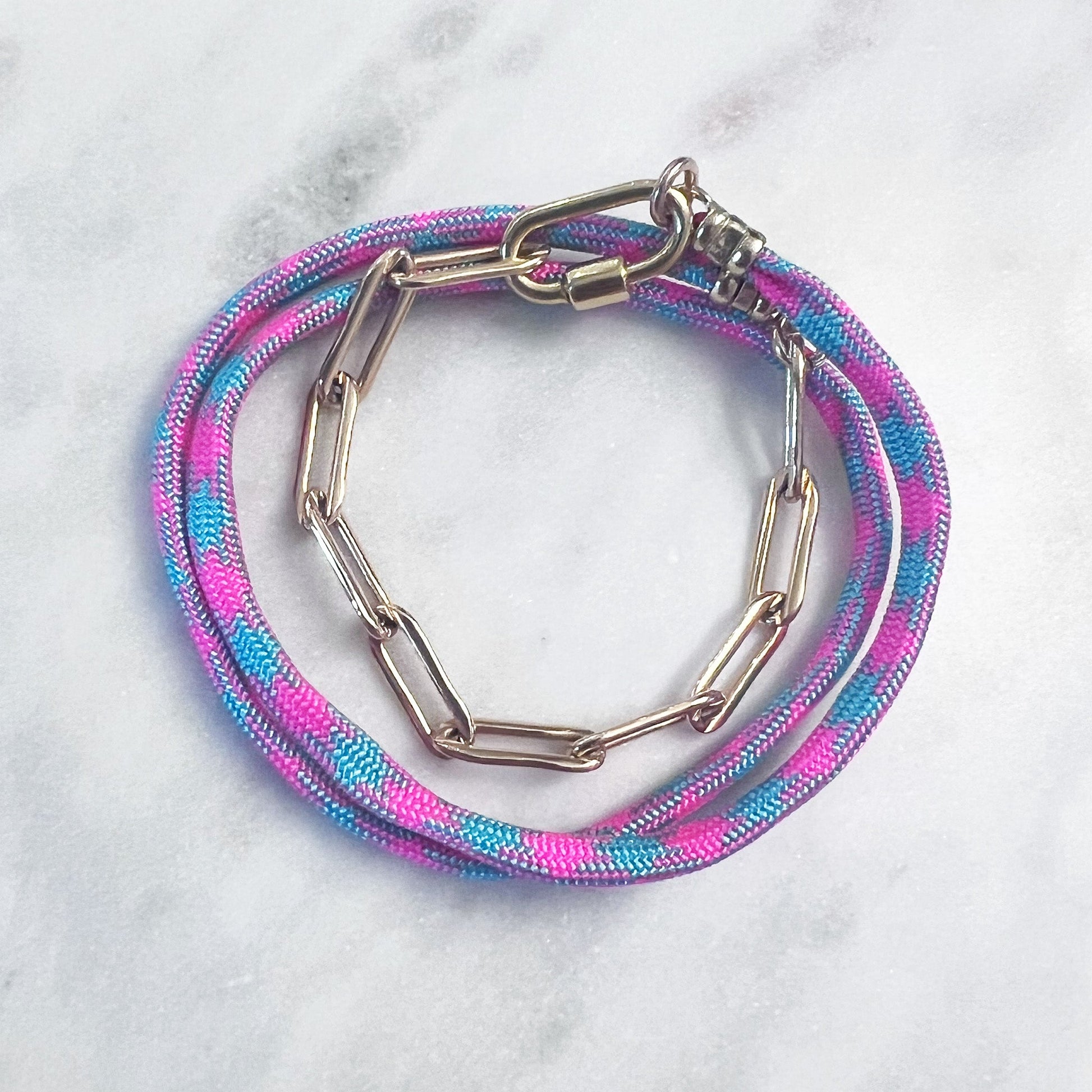 Cord & Gold Chain Bracelet & Necklace - NICKY CLARK INTERIORS