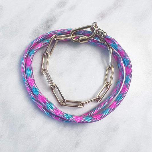 Cord & Gold Chain Bracelet & Necklace - NICKY CLARK INTERIORS