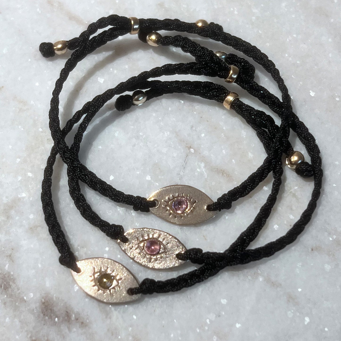 Evil Eye Charm & Cord Bracelet - NICKY CLARK INTERIORS