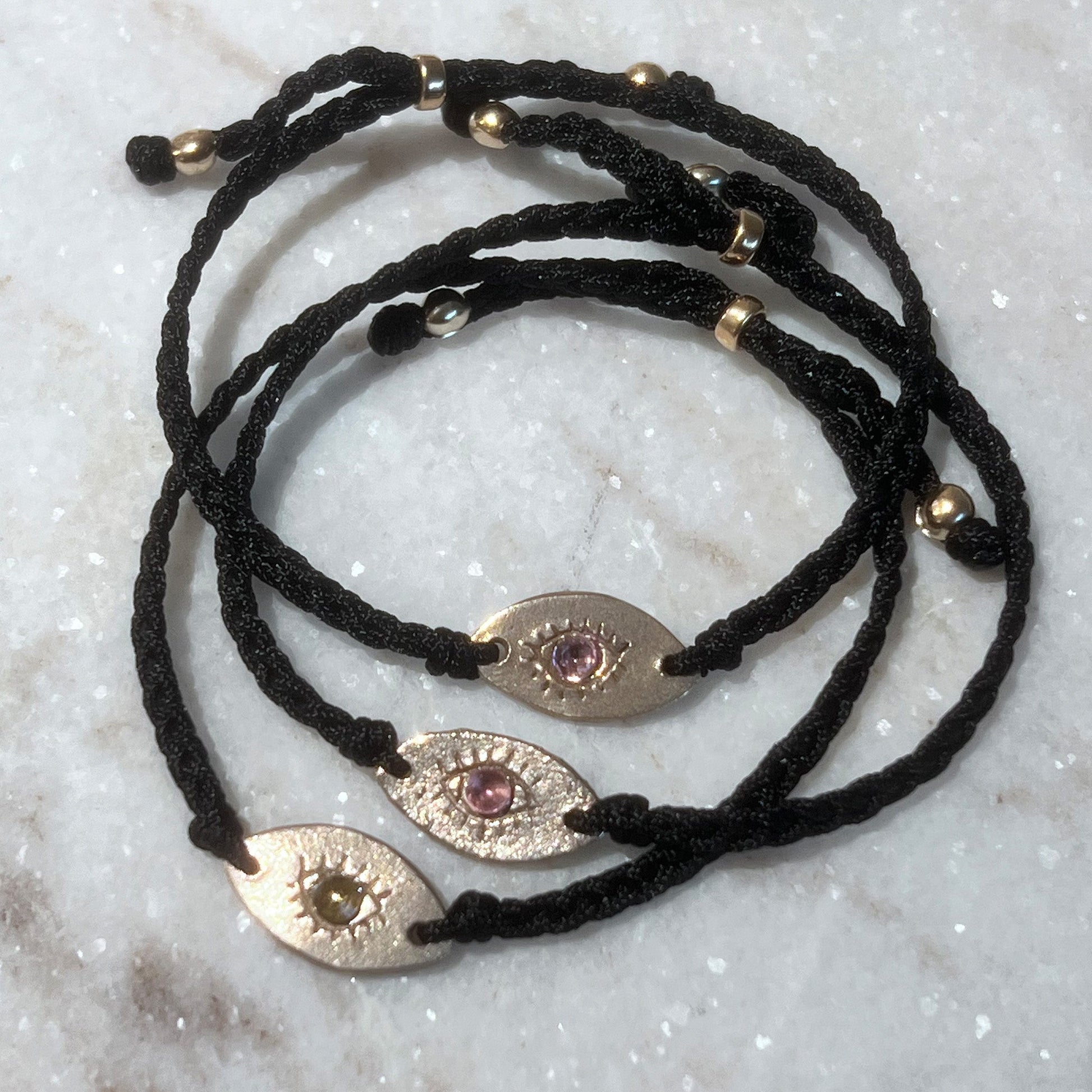 Evil Eye Charm & Cord Bracelet - NICKY CLARK INTERIORS