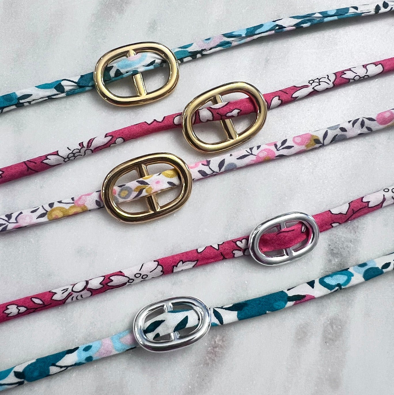 Gold or Silver Preppy Charm Friendship Bracelet - NICKY CLARK INTERIORS
