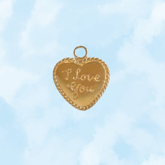 "I Love You" Heart Charm - NICKY CLARK INTERIORS