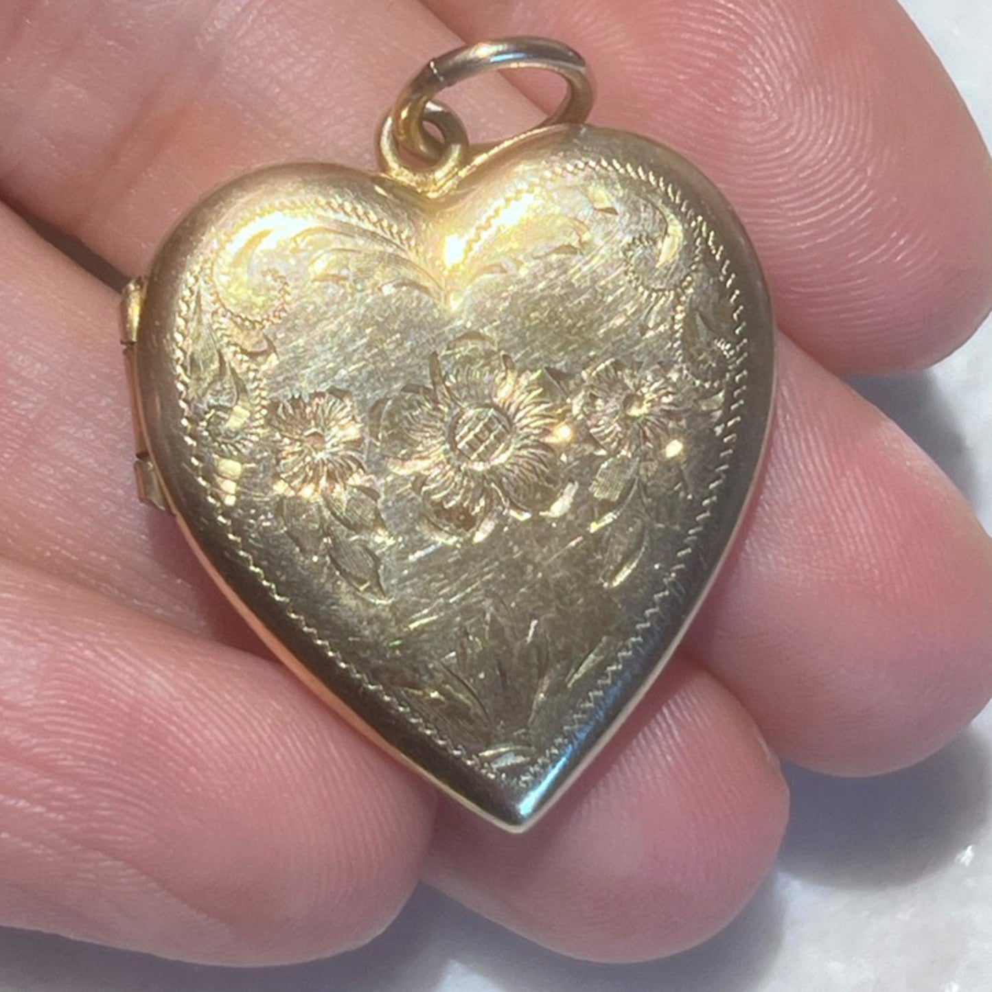 Large Vintage Gold Filled Heart Locket - NICKY CLARK INTERIORS