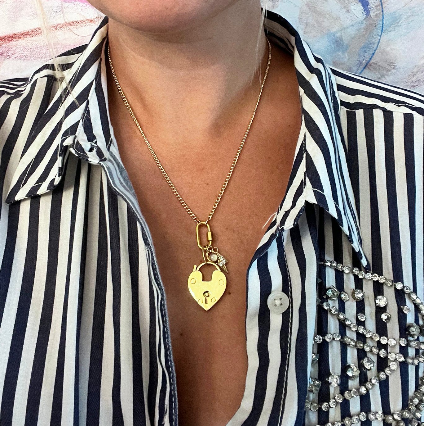 Lock Charm Necklace - NICKY CLARK INTERIORS