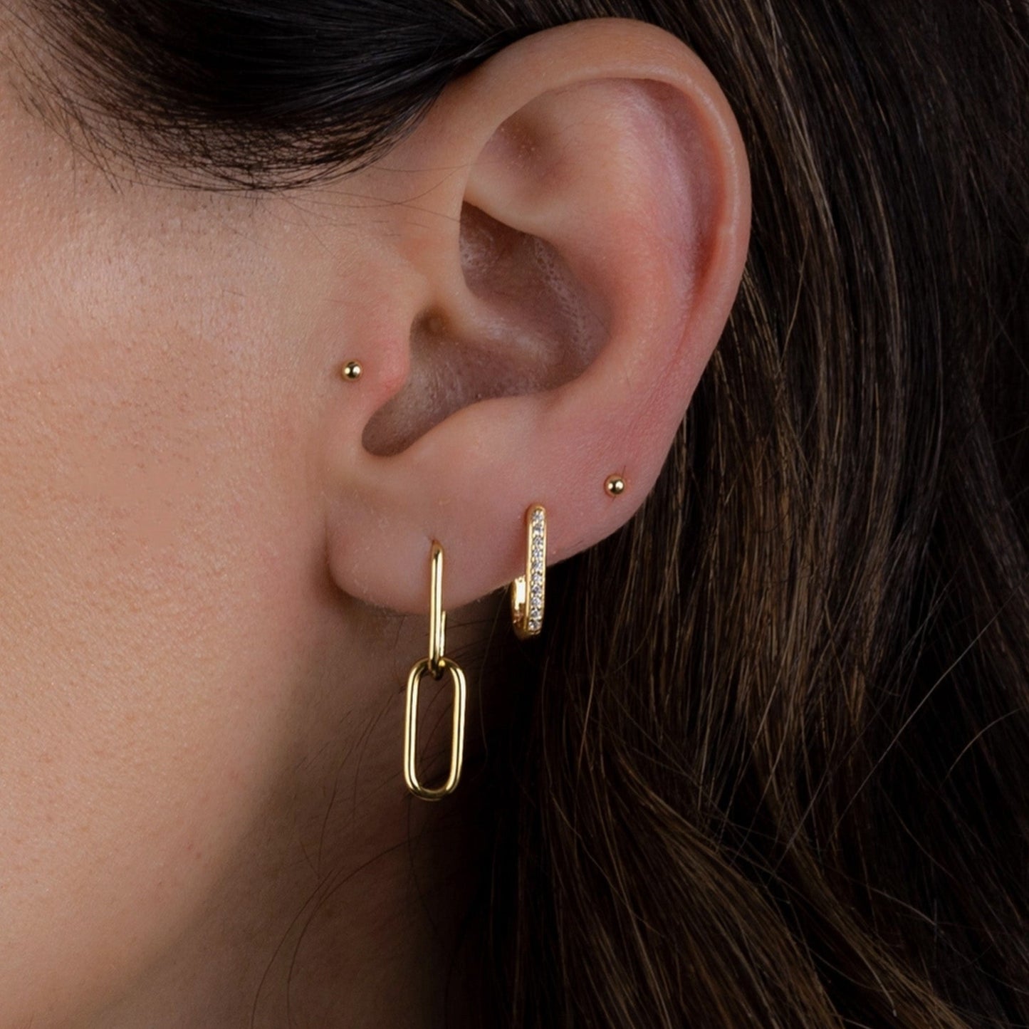 Paperclip Chain Link Earrings - NICKY CLARK INTERIORS