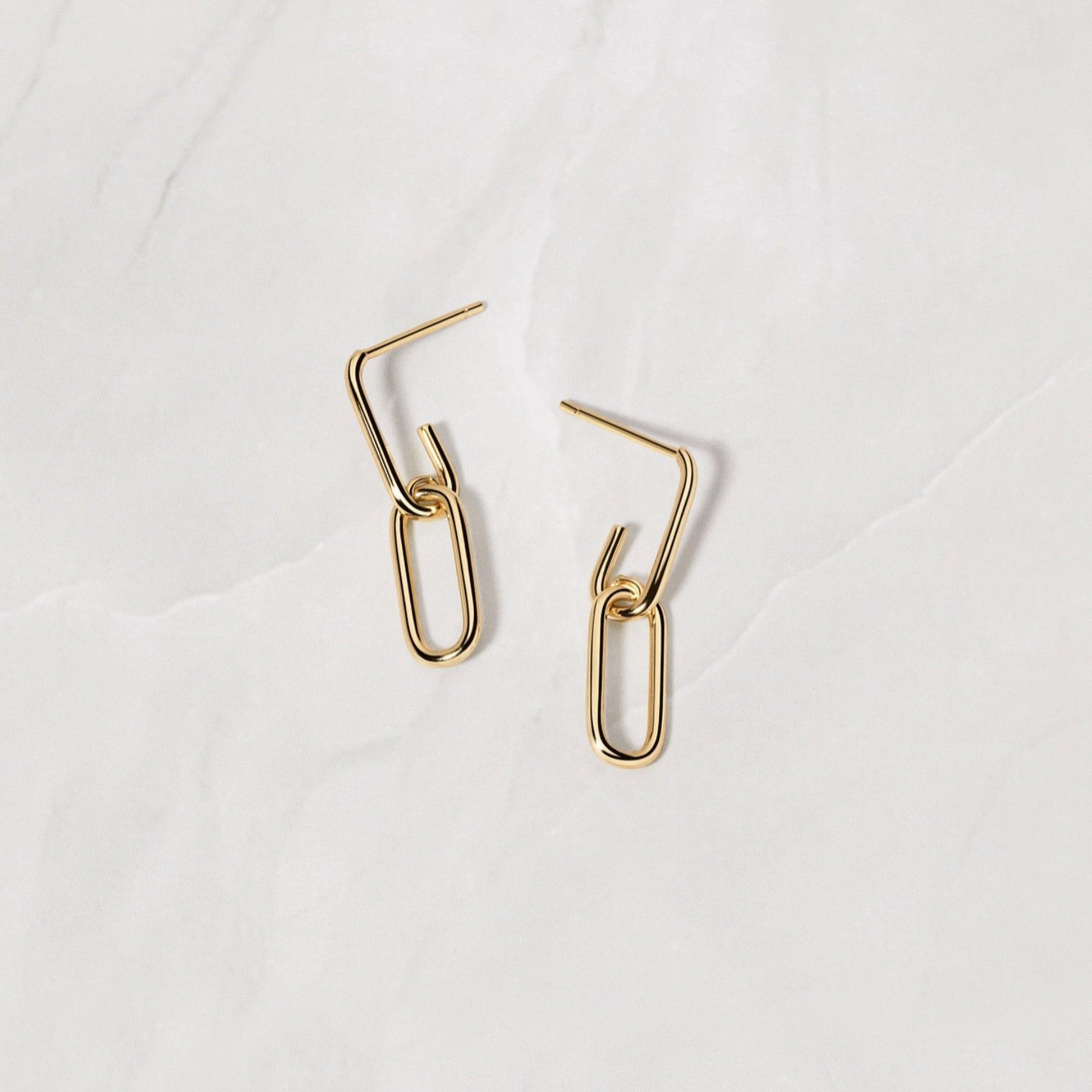 Paperclip Chain Link Earrings - NICKY CLARK INTERIORS