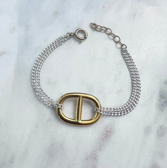 Preppy Gold & Silver Bracelet - NICKY CLARK INTERIORS