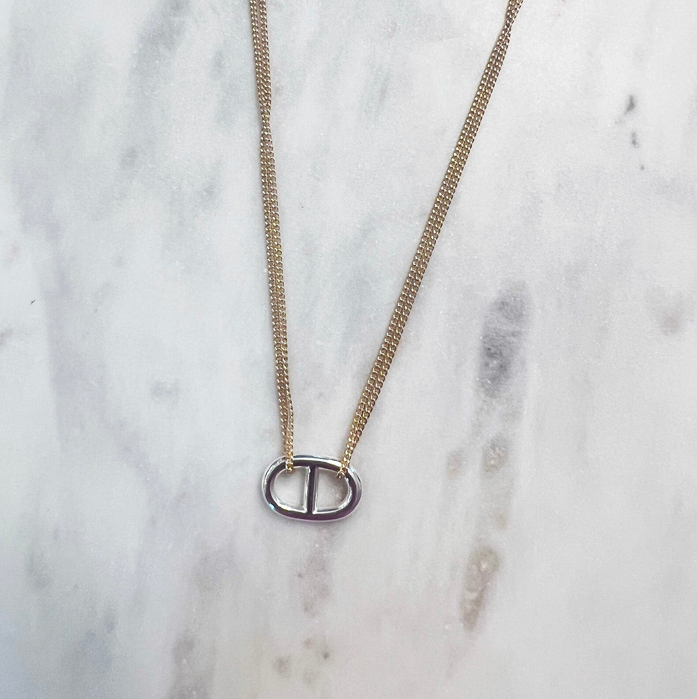 Preppy Signature Gold & Silver Charm Necklace - NICKY CLARK INTERIORS
