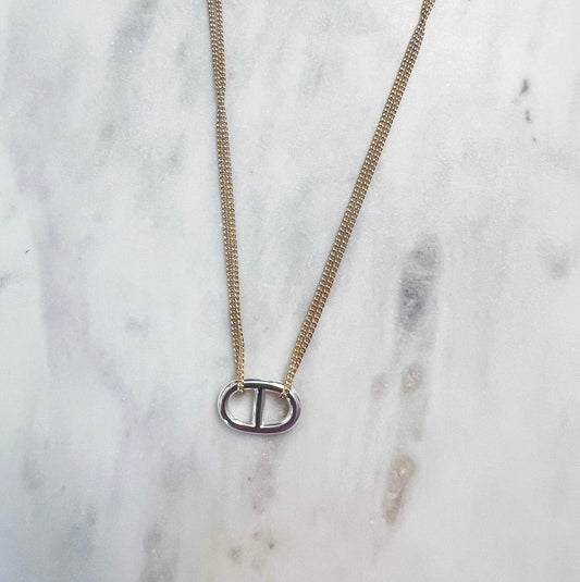 Preppy Signature Gold & Silver Charm Necklace - NICKY CLARK INTERIORS