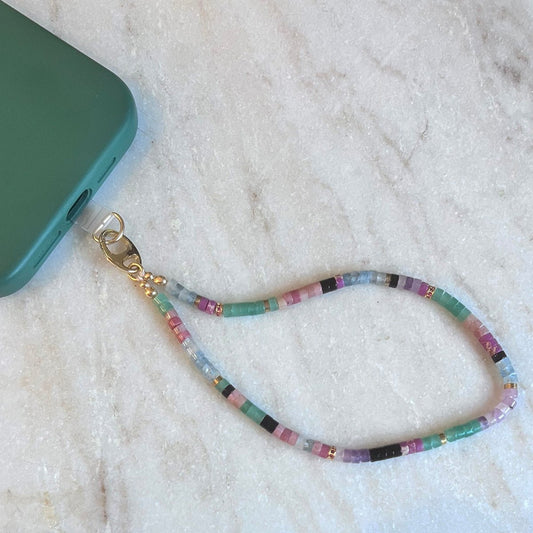 Semi Precious Heshi Bead Cell Phone Bracelet - NICKY CLARK INTERIORS